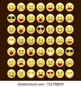 Set of smile icons. emoji. emoticons
