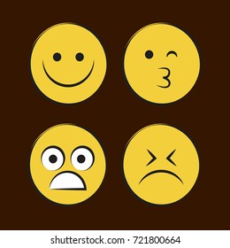 Set of smile icons. emoji. emoticons