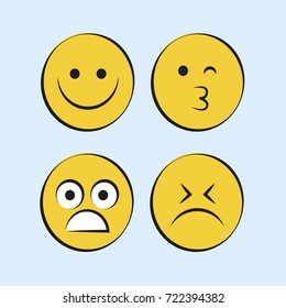 Set of smile icons. emoji. emoticons