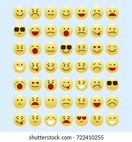 Set of smile icons. emoji. emoticons