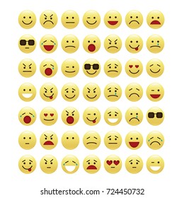 Set of smile icons. emoji. emoticons