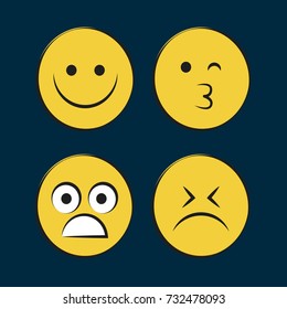 Set of smile icons. emoji. emoticons