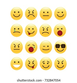 Set of smile icons. emoji. emoticons