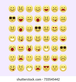 Set of smile icons. emoji. emoticons