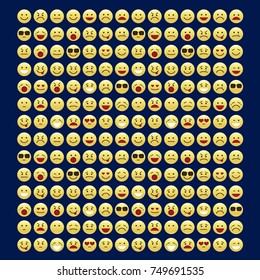 Set of smile icons. emoji. emoticons