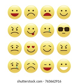 Set of smile icons. emoji. emoticons
