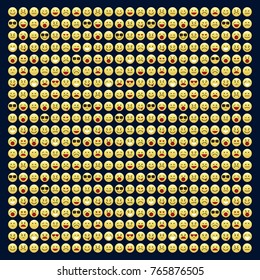 Set of smile icons. emoji. emoticons