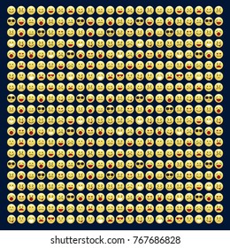 Set of smile icons. emoji. emoticons