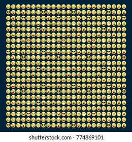 Set of smile icons. emoji. emoticons