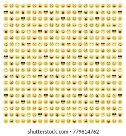 Set of smile icons. emoji. emoticons