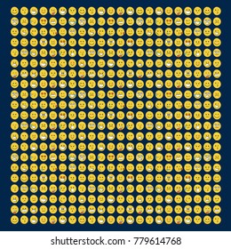 Set of smile icons. emoji. emoticons