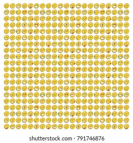 Set of smile icons. emoji. emoticons