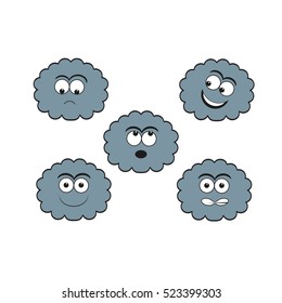 Set smiles clouds