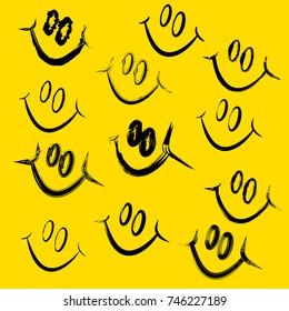 Grupo de sonrisas. diseño de fondo