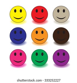 Set of smiley.