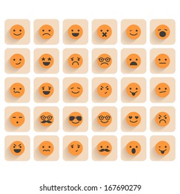 Set of smiley icons