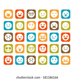 Set of smiley icons