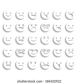 Set of smiley icons