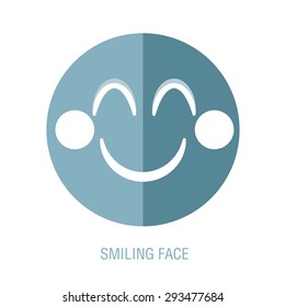 Set of smiley icons: different emotions. emoticon on a white background,a Vector Cute Cartoon faces. 