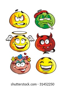 Set of smileys 2