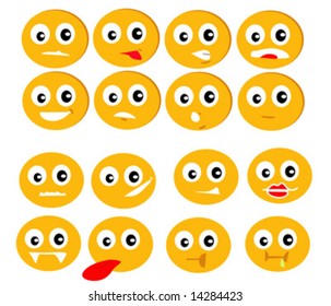 Set of smileys