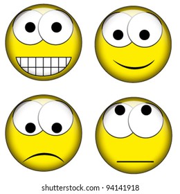 set of smileys