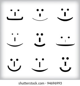 Set of smileys