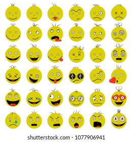 Set Smileys Different Emotions Vector Stock Vector (Royalty Free ...