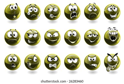 Set of smileys. See other set in my portfolio.