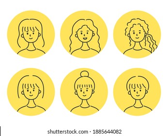 横顔 笑 女性 のイラスト素材 画像 ベクター画像 Shutterstock