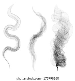 set of smoke background vector