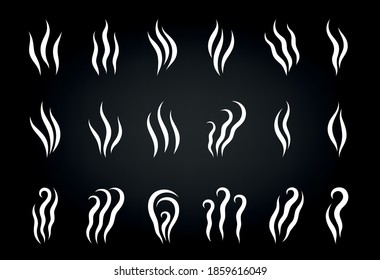 Humo, nubes, niebla y vapor sobre un fondo negro