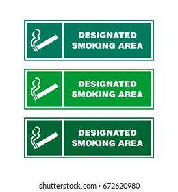 Set Smoking Area Signage Vector Illustration Design. Vector EPS 10.