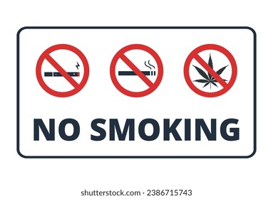 Set of Smoking prohibited Symbol
