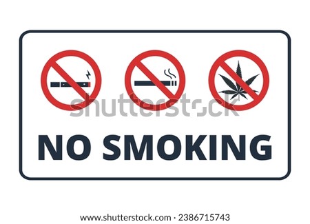 Set of Smoking prohibited Symbol
