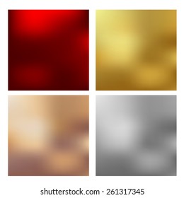 Set of Smooth abstract colorful mesh backgrounds. Vector design EPS10