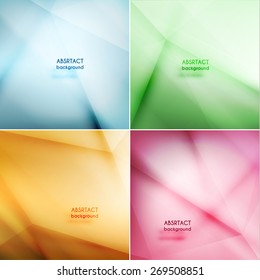 Set of smooth abstract geometric backgrounds - eps10 vector