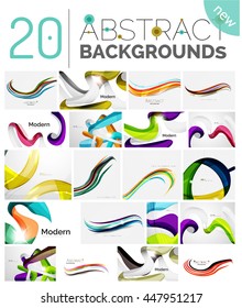 Set of smooth elegant identity waves. Presentation banner wallpaper or identity business card message design template set