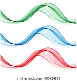 The set of smooth vector lines.Abstract waves.Blue,green,red