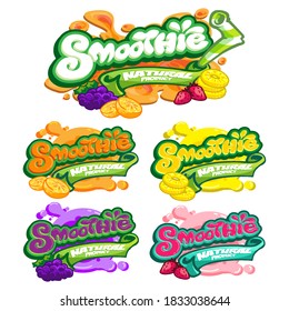 Set of Smoothie logo,Vector illustration.
Applicable for covers, flyers ,banners ,brochures, sticker and products.