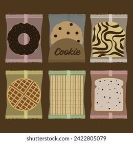 set of snack packaging collection