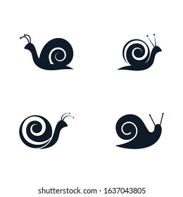 set of snail logo template vector icon illustration design