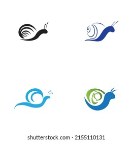 set of Snail logo vector design illustration template