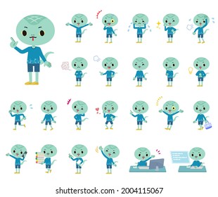 Un grupo de serpientes con quienes expresan varias emociones. Es arte vectorial tan fácil de editar.