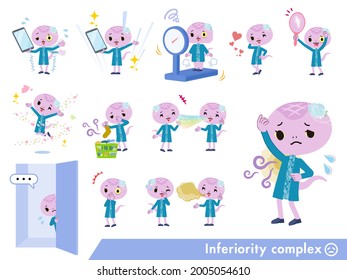A set of Snake girl on inferiority complex.It's vector art so it's easy to edit.