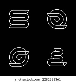 Set of Snake Logo. Icon design. Template elements
