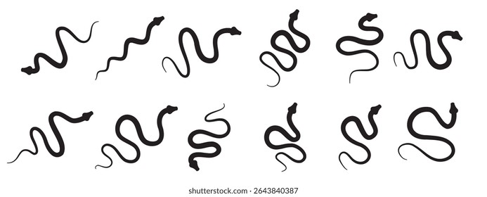 Set of snake vector illustration