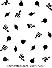 Set of snakes and poisons in potion bottles. Halloween pattern. Isolated on white. 