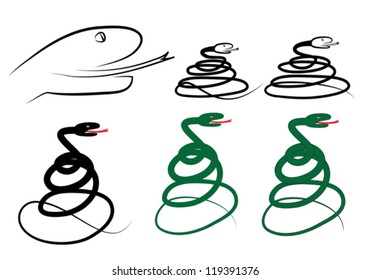 Set Snakes Stock Illustration 120215437 | Shutterstock