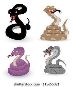 Set of Snakes Vectors svg
